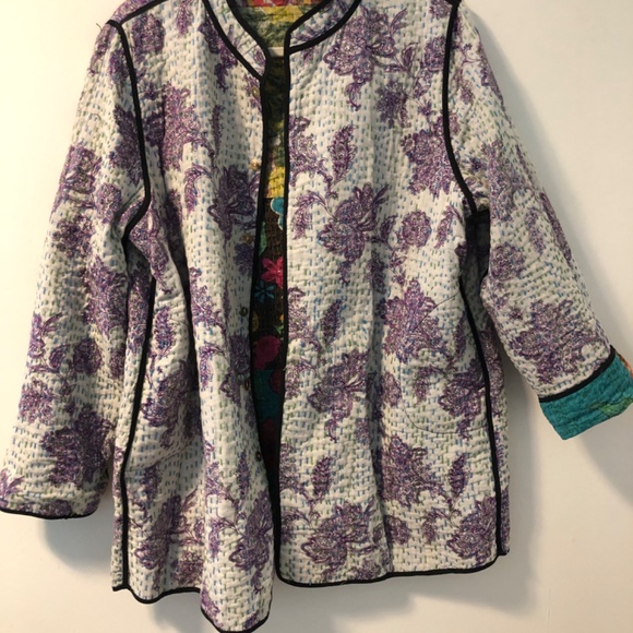 Citron Kantha Quilt Jacket - Picture 3 of 7